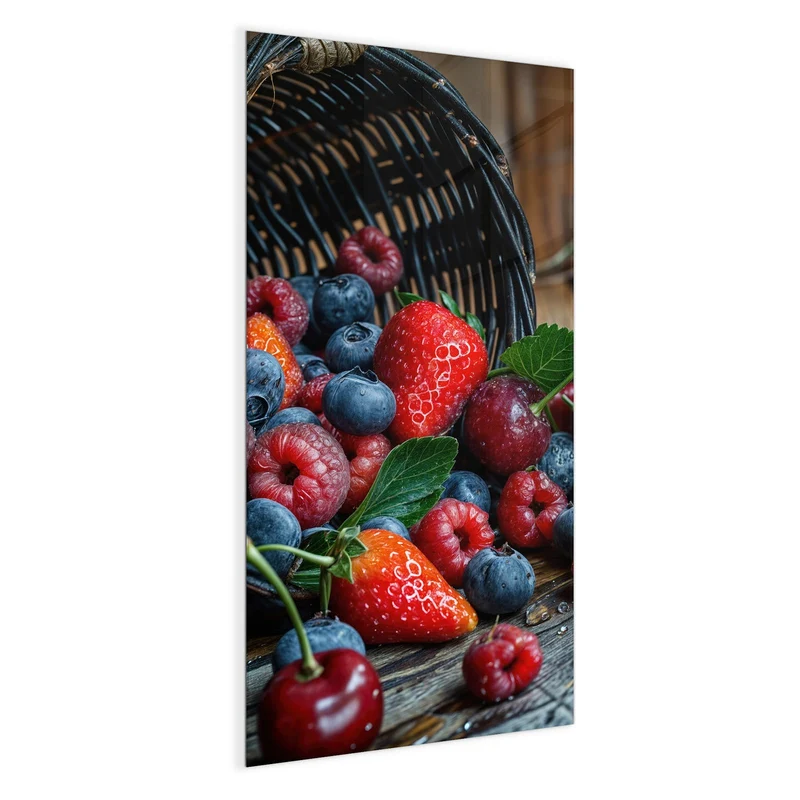 Magnettafel - Umgekippter Beerenkorb