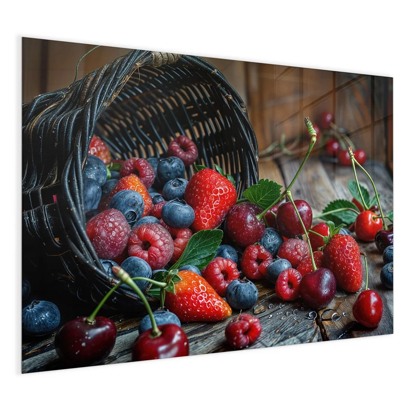 Magnettafel - Umgekippter Beerenkorb