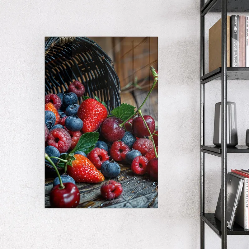 Magnettafel - Umgekippter Beerenkorb
