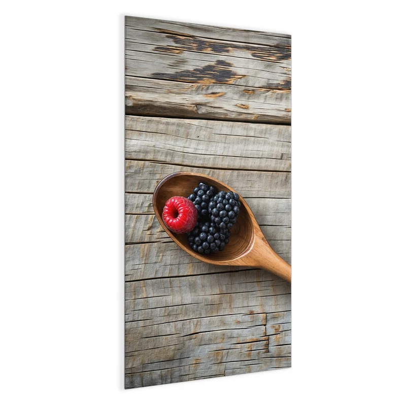Magnettafel - Holzlöffel mit Beeren