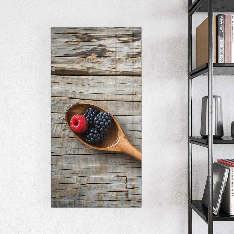 Magnettafel - Holzlöffel mit Beeren