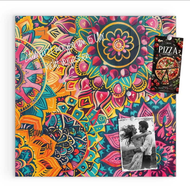 Magnettafel - Bunte Mandalas