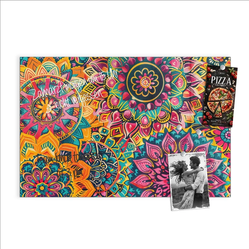 Magnettafel - Bunte Mandalas