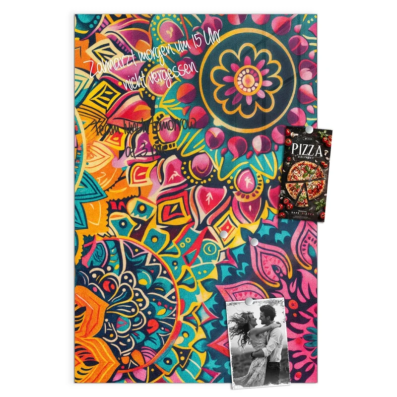 Magnettafel - Bunte Mandalas