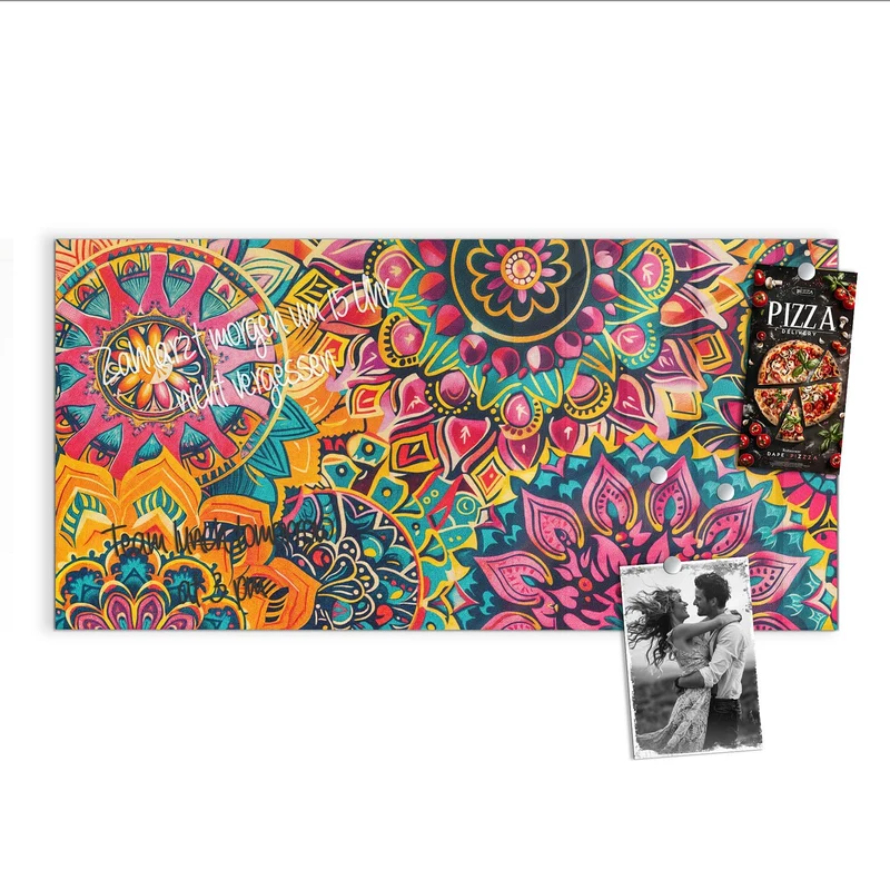 Magnettafel - Bunte Mandalas