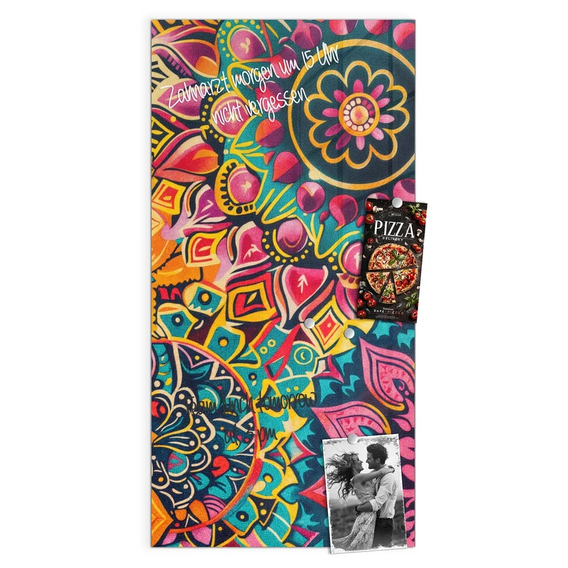 Magnettafel - Bunte Mandalas
