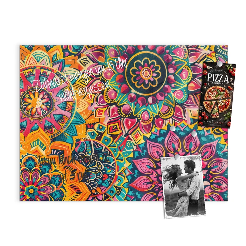 Magnettafel - Bunte Mandalas