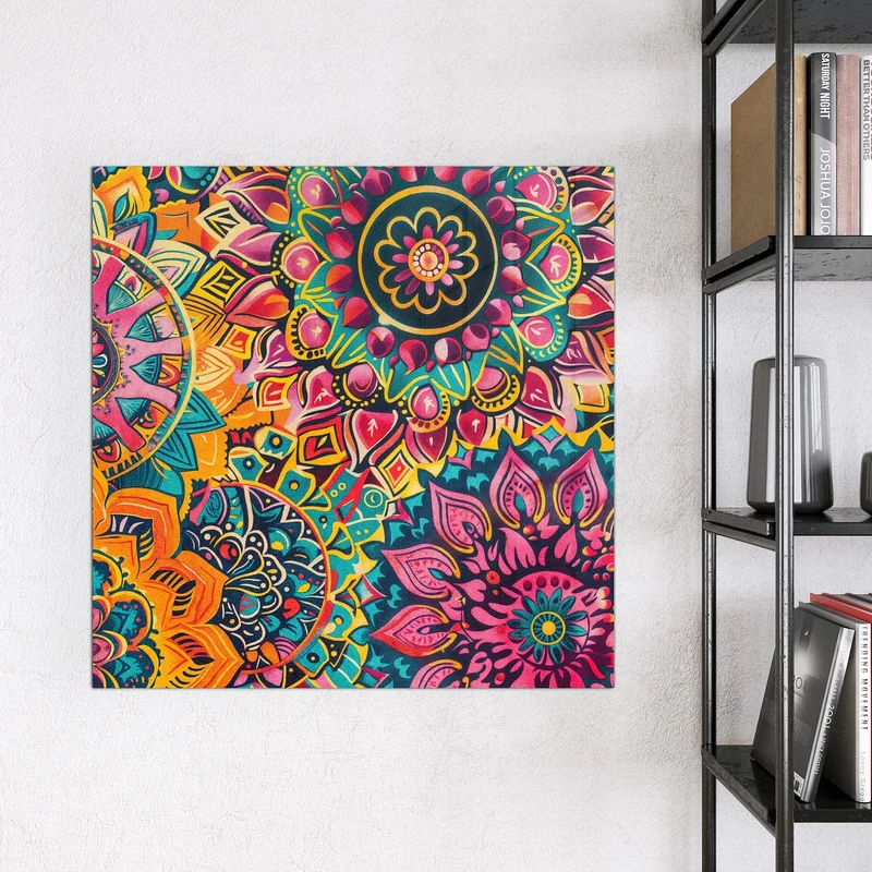 Magnettafel - Bunte Mandalas