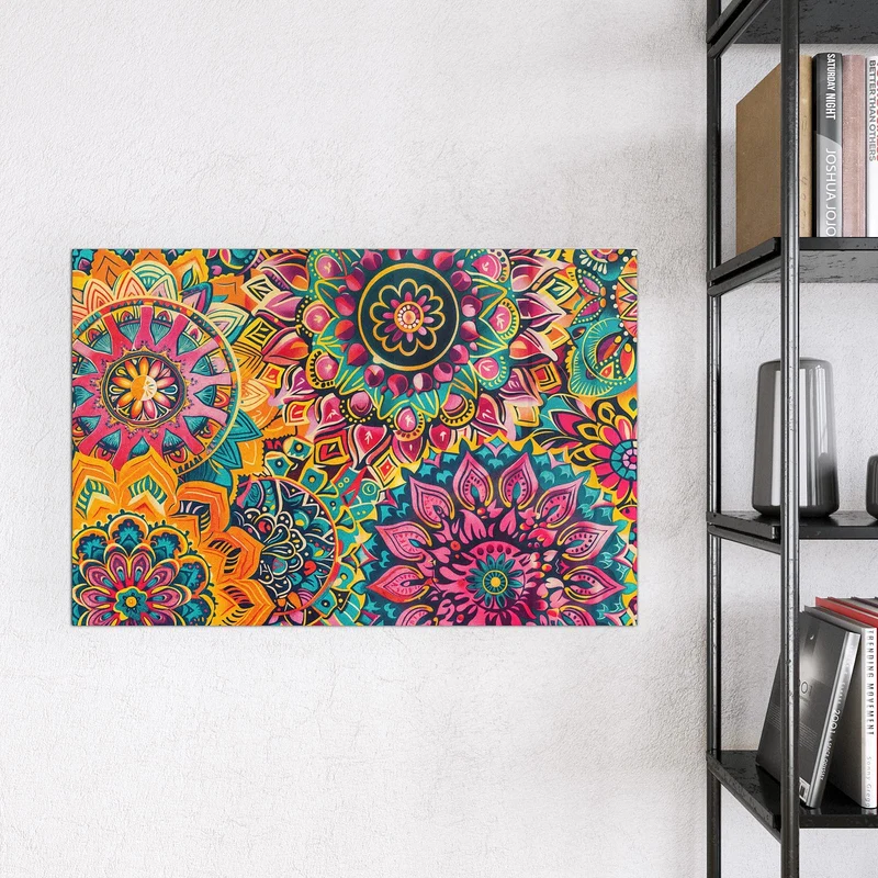 Magnettafel - Bunte Mandalas
