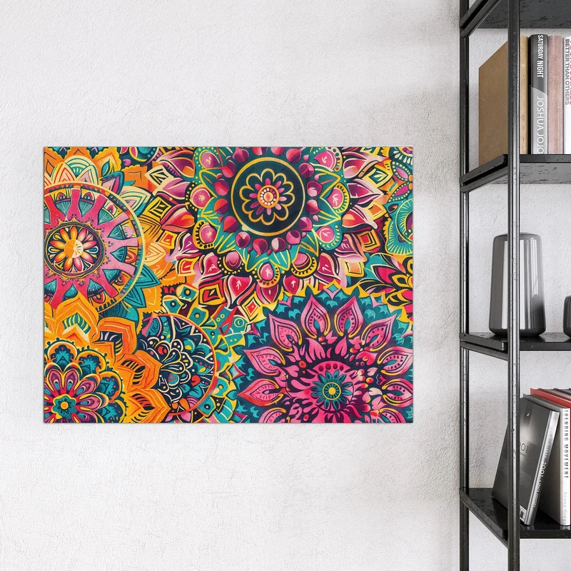 Magnettafel - Bunte Mandalas