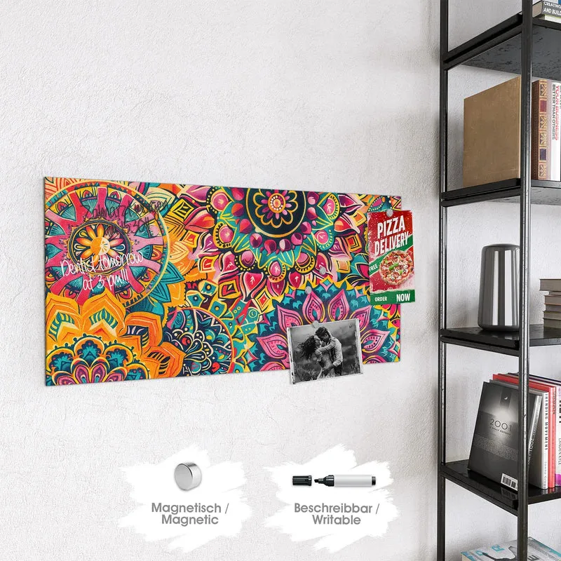 Magnettafel - Bunte Mandalas