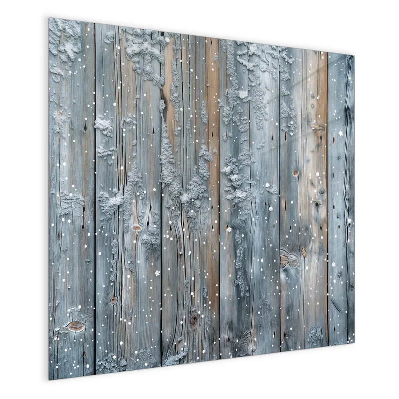 Magnettafel - Winterliche Holzlatten