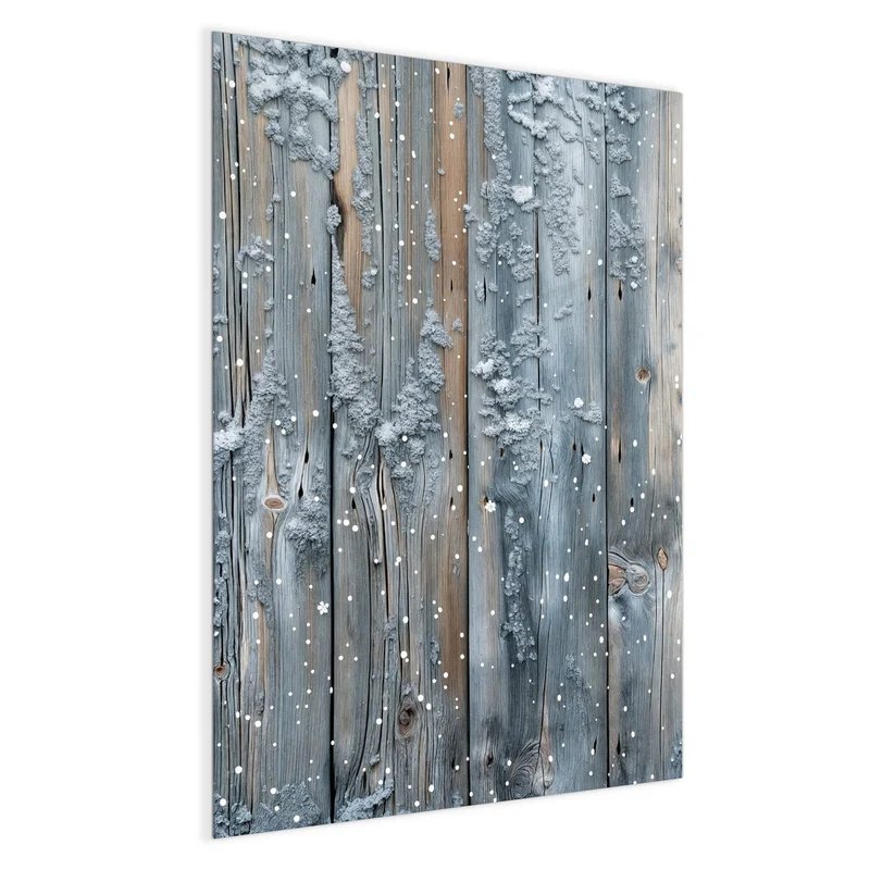 Magnettafel - Winterliche Holzlatten