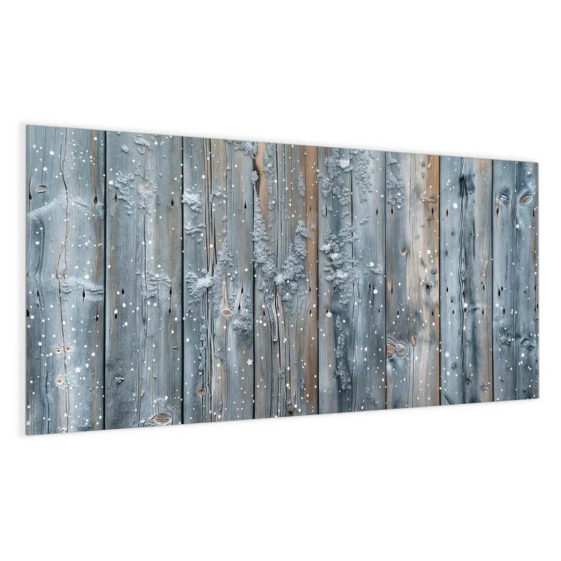 Magnettafel - Winterliche Holzlatten