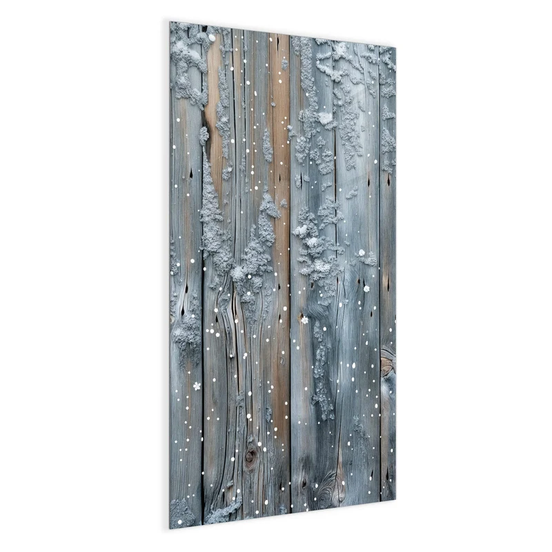 Magnettafel - Winterliche Holzlatten