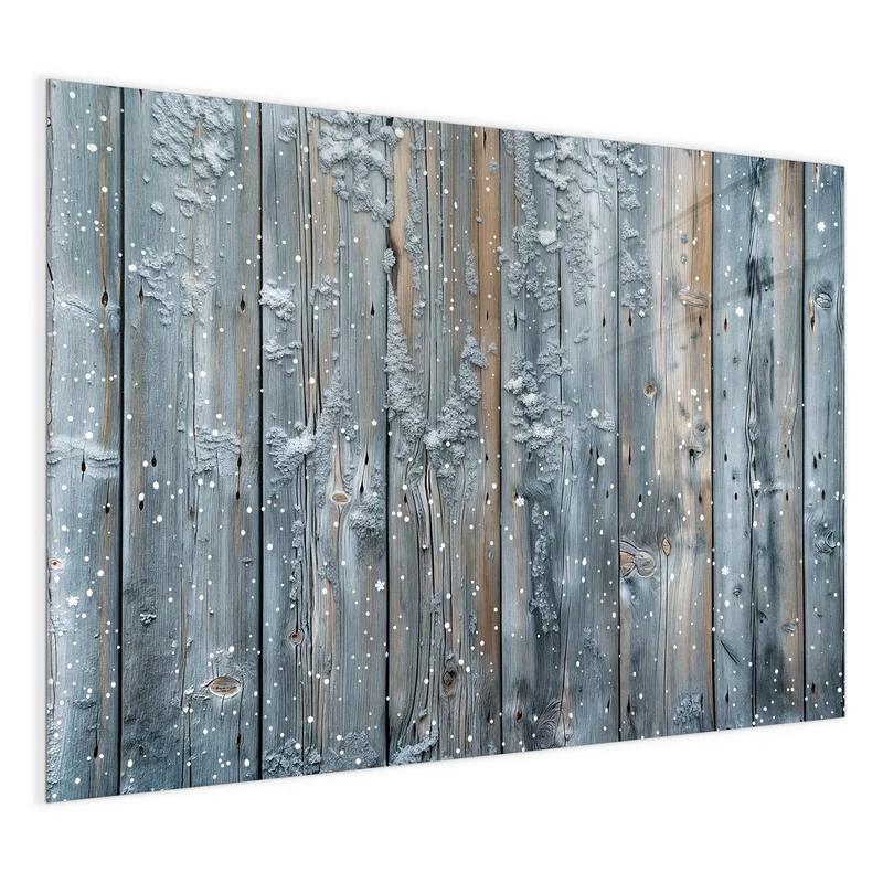 Magnettafel - Winterliche Holzlatten
