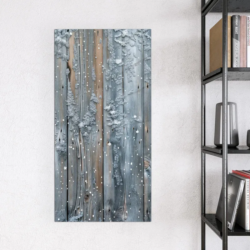 Magnettafel - Winterliche Holzlatten