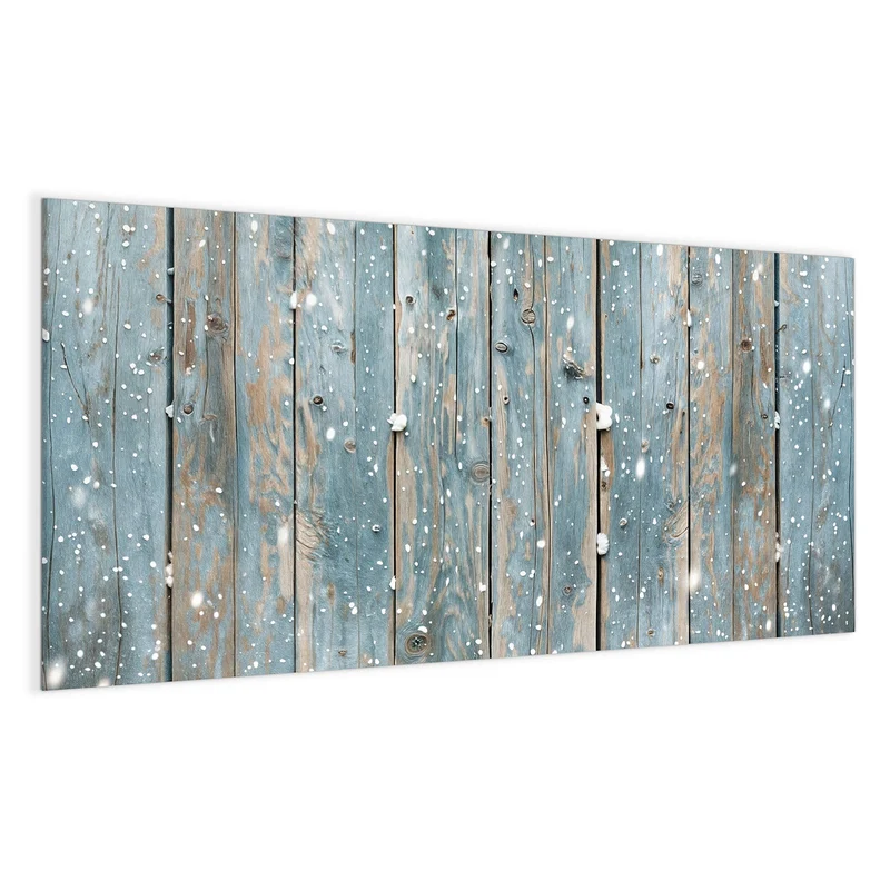 Magnettafel - Schneeflocken auf Holz