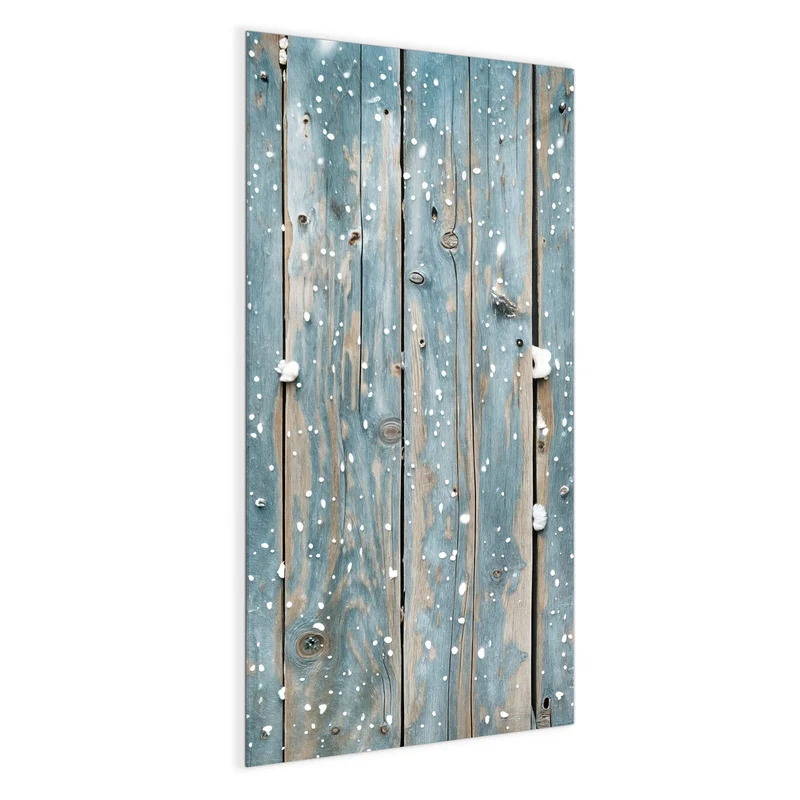 Magnettafel - Schneeflocken auf Holz