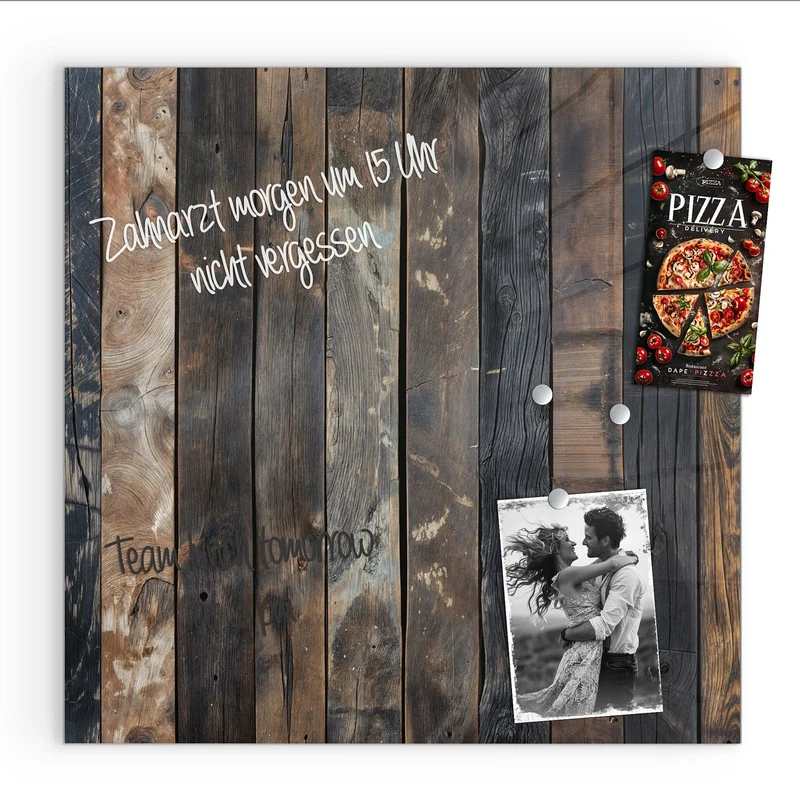 Magnettafel - Braune Holzdielen