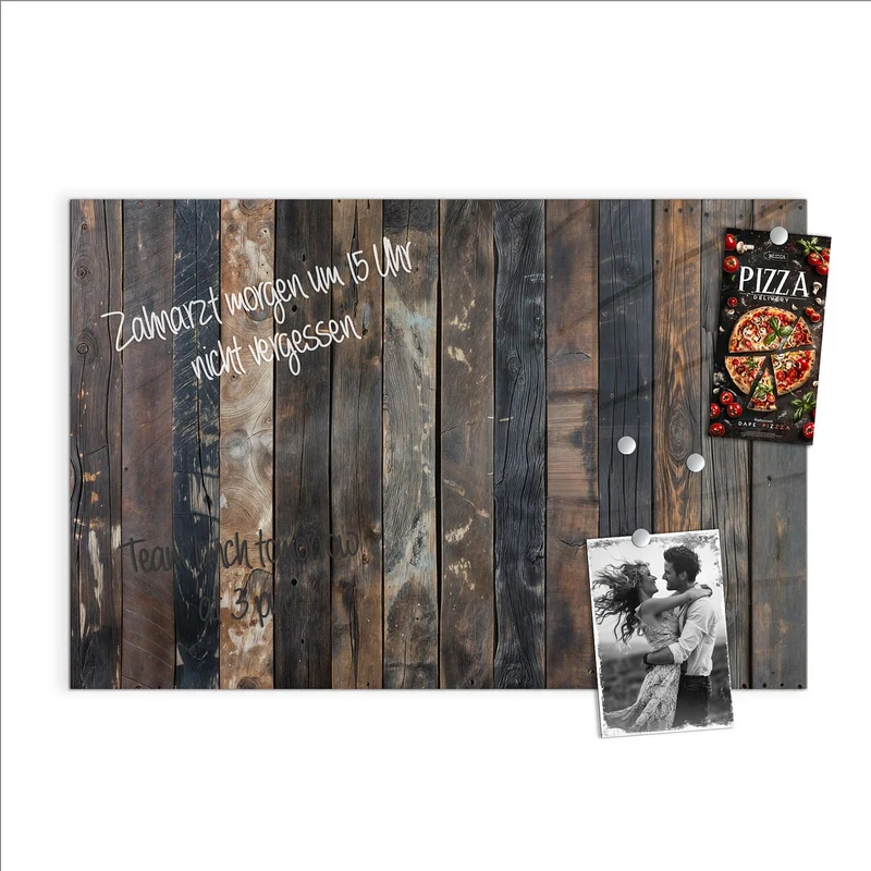 Magnettafel - Braune Holzdielen