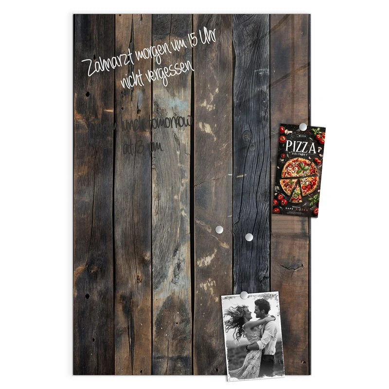 Magnettafel - Braune Holzdielen