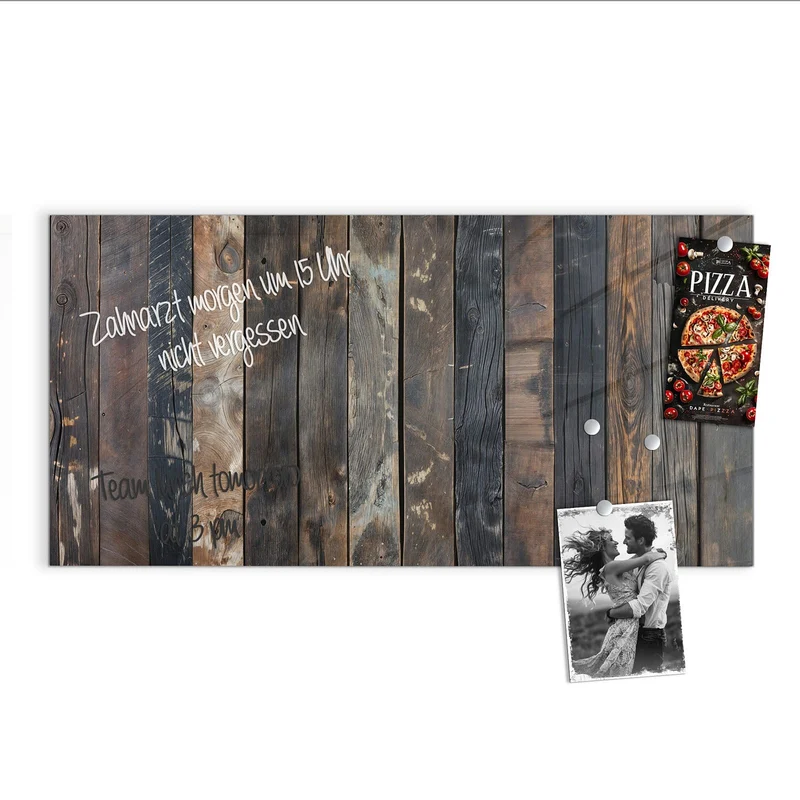 Magnettafel - Braune Holzdielen