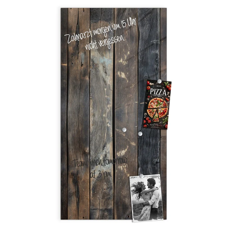 Magnettafel - Braune Holzdielen