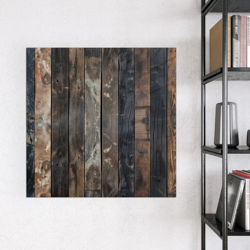 Magnettafel - Braune Holzdielen