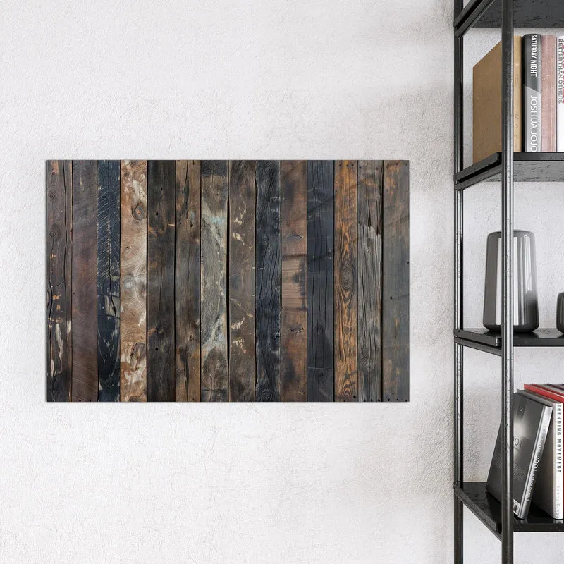 Magnettafel - Braune Holzdielen