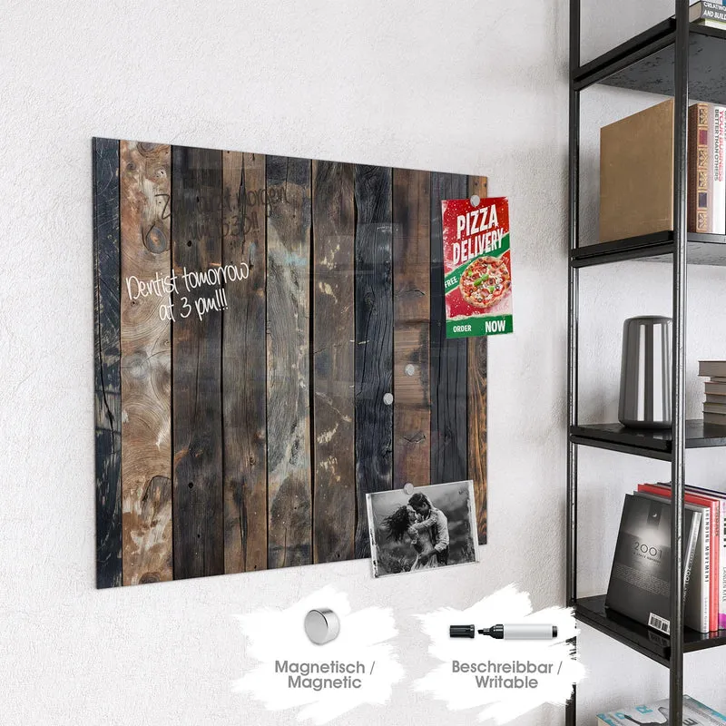 Magnettafel - Braune Holzdielen