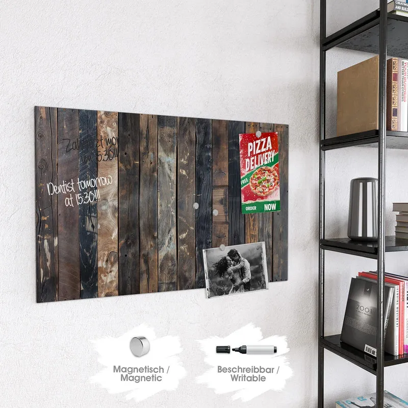 Magnettafel - Braune Holzdielen