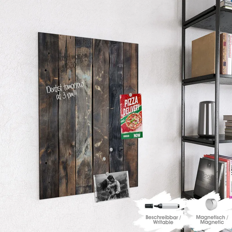 Magnettafel - Braune Holzdielen