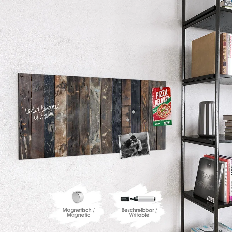 Magnettafel - Braune Holzdielen