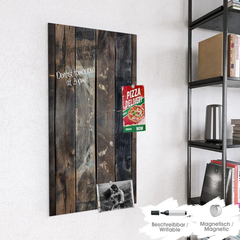 Magnettafel - Braune Holzdielen