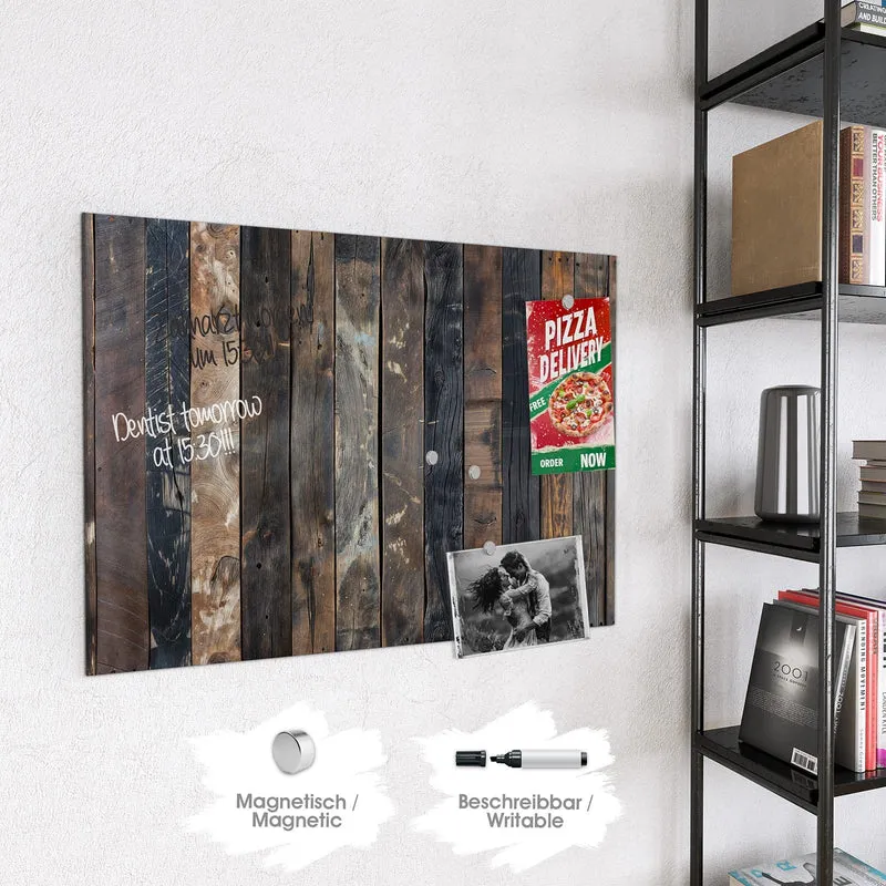 Magnettafel - Braune Holzdielen