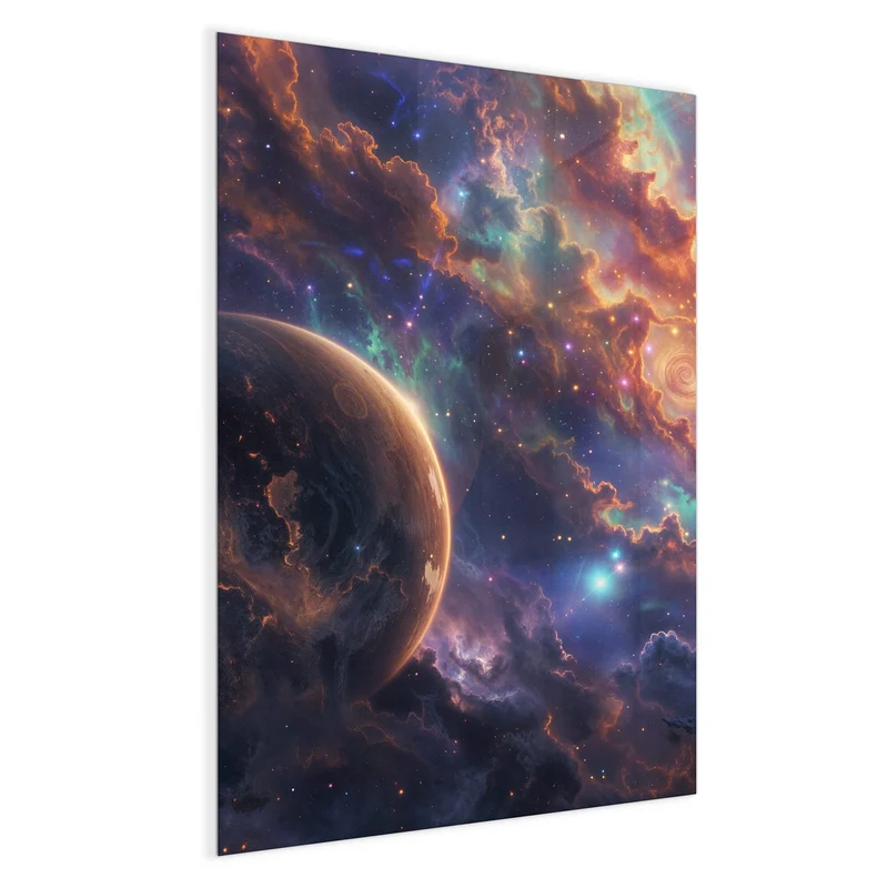 Magnettafel - Ringplaneten in Gold