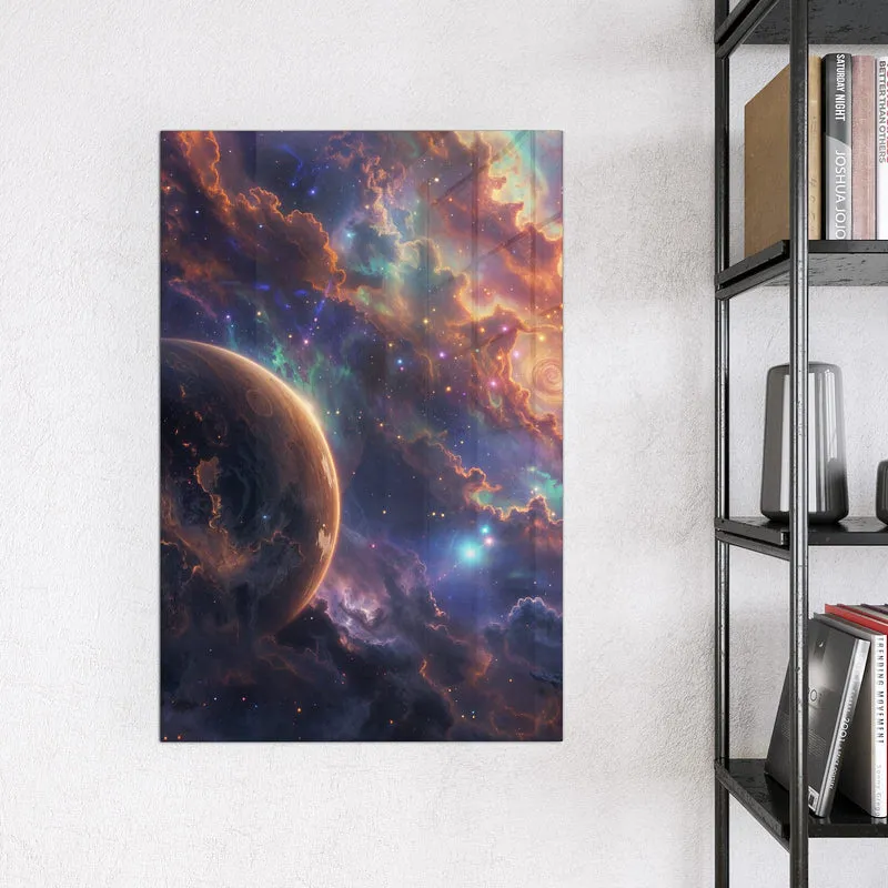 Magnettafel - Ringplaneten in Gold