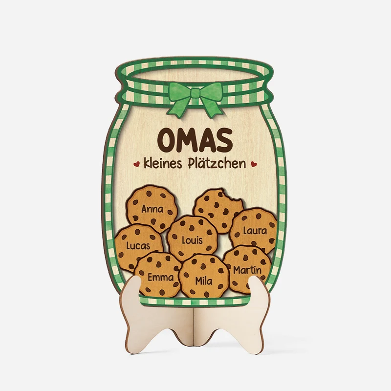 Omas Kleine Plätzchen - Personalisiertes Geschenk | Holzaufsteller Oma/Mama