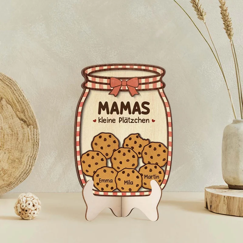 Omas Kleine Plätzchen - Personalisiertes Geschenk | Holzaufsteller Oma/Mama