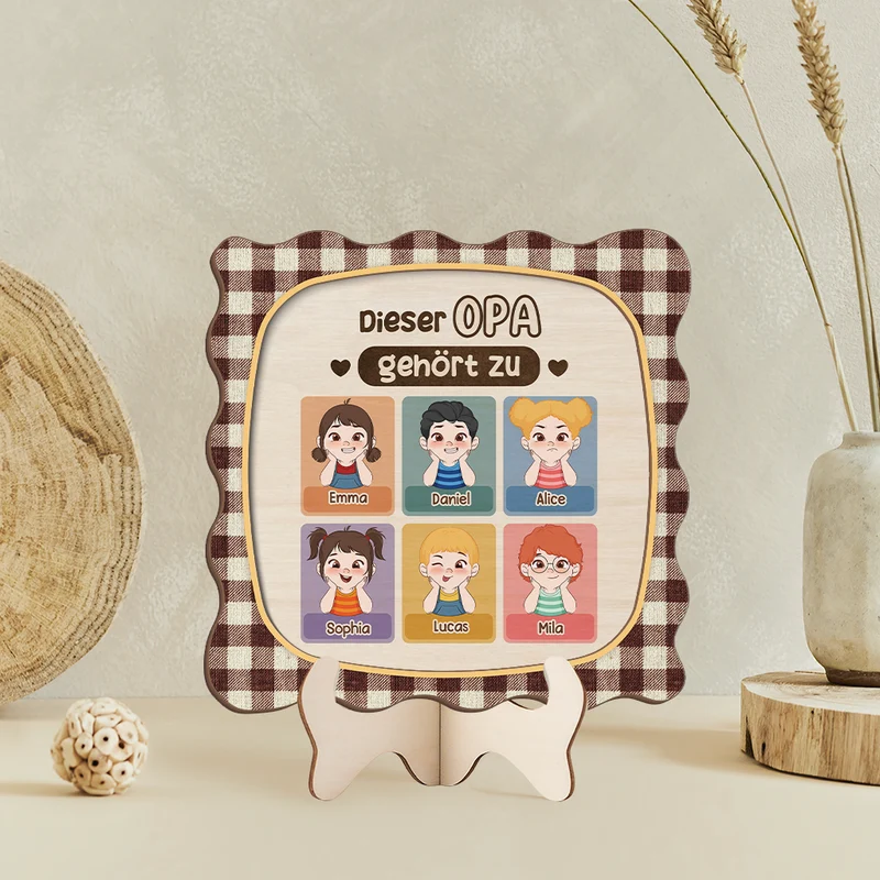 Diese Oma Gehört Zu - Personalisiertes Geschenk | Holzaufsteller Oma/Opa