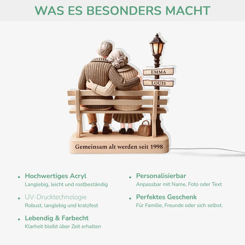 Gemeinsam Alt Werden Seit - Personalisierte Paar Geschenke | Lightbox