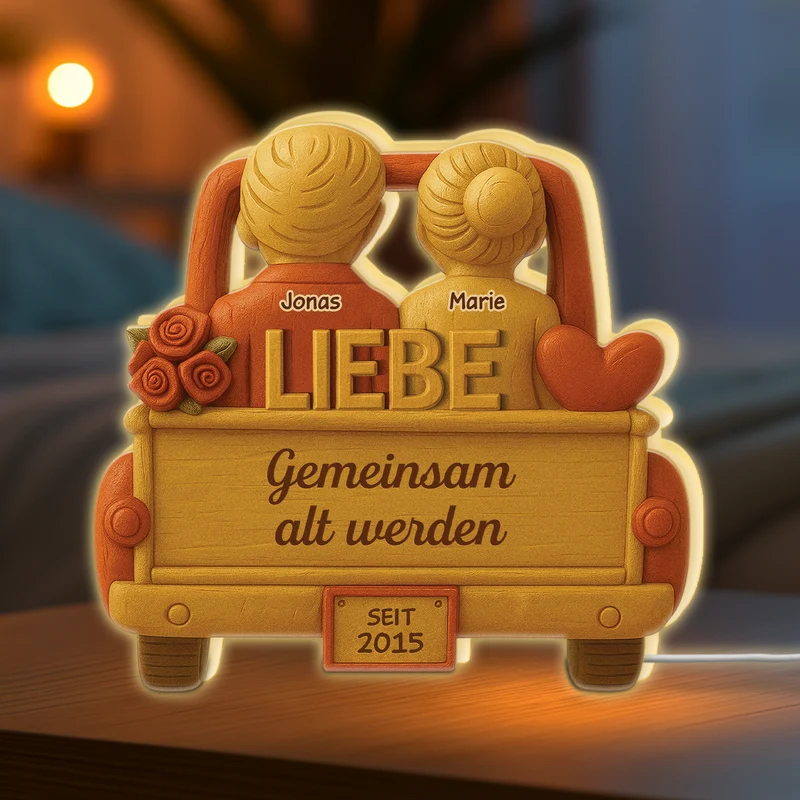 Gott Segnete Den Steinigen Weg Der Mich Direkt Zu Dir Führte - Personalisierte Paar Geschenke | Lightbox