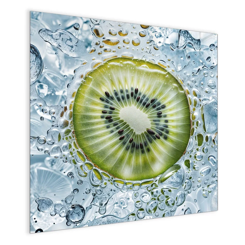 Magnettafel - Kiwi in Wasserblasen