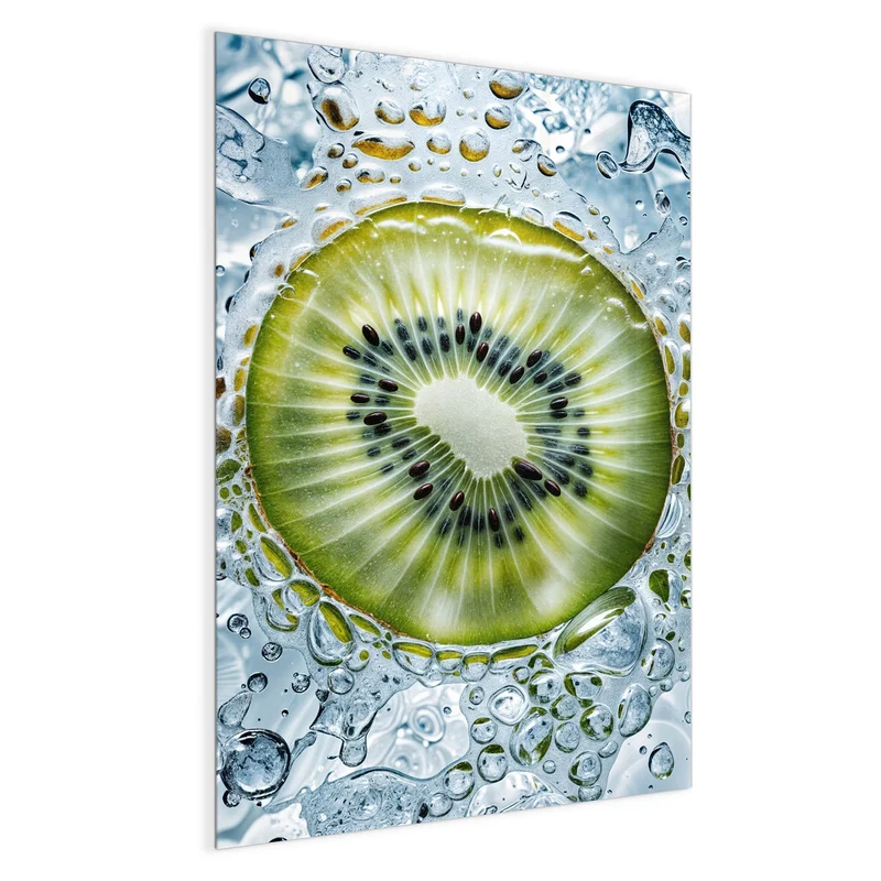 Magnettafel - Kiwi in Wasserblasen