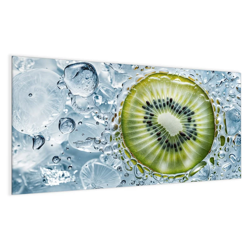 Magnettafel - Kiwi in Wasserblasen