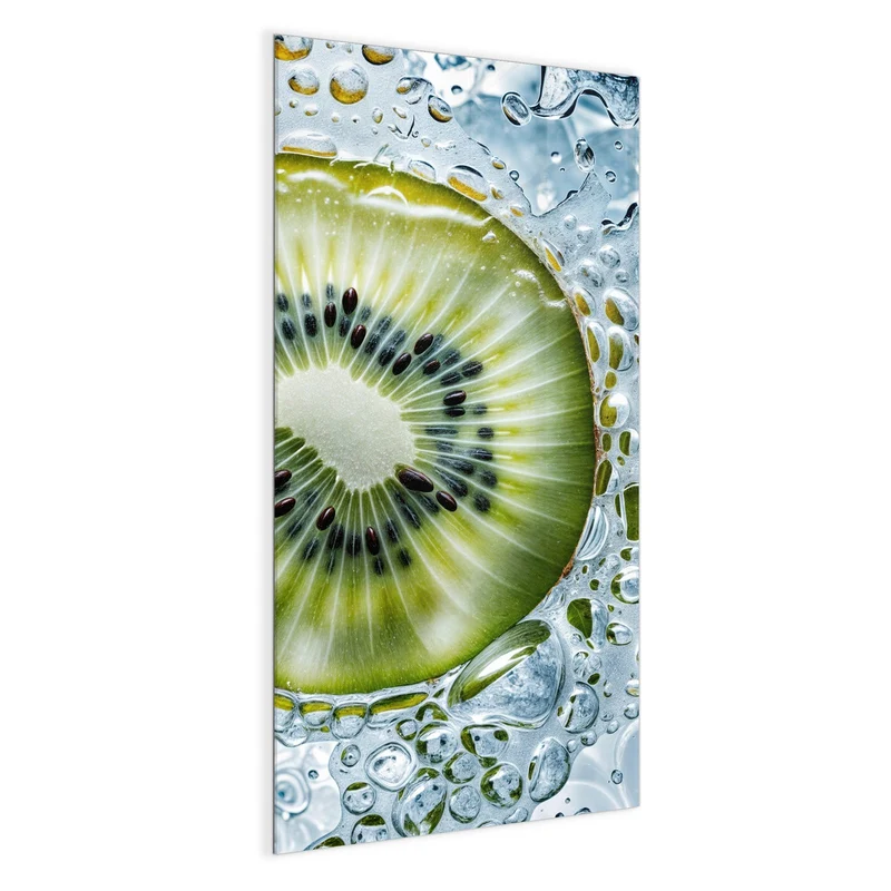 Magnettafel - Kiwi in Wasserblasen