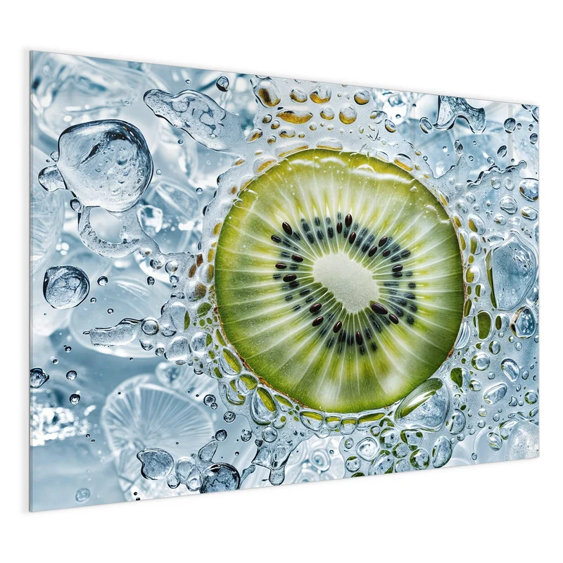 Magnettafel - Kiwi in Wasserblasen