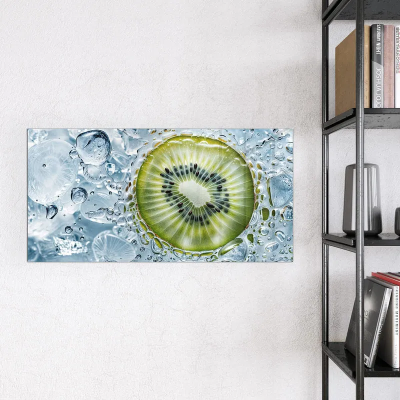 Magnettafel - Kiwi in Wasserblasen