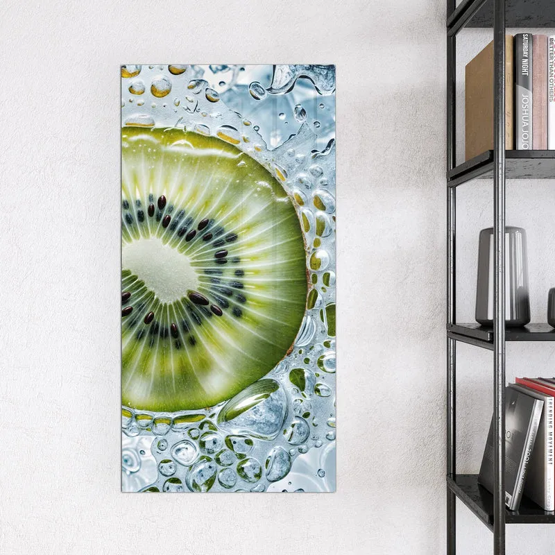 Magnettafel - Kiwi in Wasserblasen